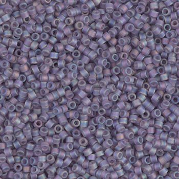 DB-0870 5.2 Grams of 11/0 Matte Transparent Light Lavender AB Miyuki Delica Beads