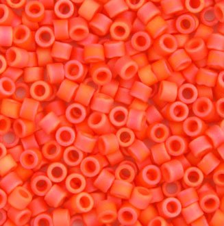 DB-0872 5.2 Grams of 11/0 Opaque Matte Orange AB Delica Beads