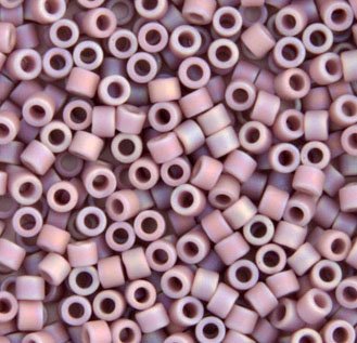 DB-0875 5.2 Grams of 11/0 Opaque Matte Mauve AB Delica Seed Beads