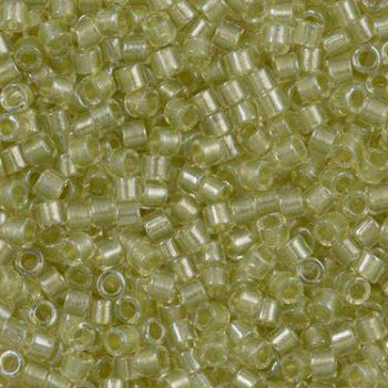 DB-0903 5.2 Grams of 11/0 Sparkling Celery Green Lined Crystal Delica Beads