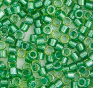 DB-0916 5.2 Grams of 11/0 Sparkling Light Green Lined Chartreuse Delica Beads