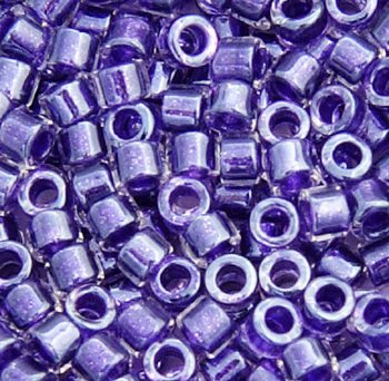 DB-0923 5.2 Grams of 11/0 Sparkling Amethyst Lined Crystal Delica Beads