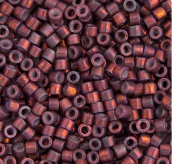 DB-1012 5.2 Grams of 11/0 Metallic Medium Raspberry AB Delica Beads