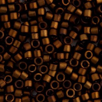 DB-1051 5.2 Grams of 11/0 Matte Metallic Golden Bronze AB Delica Beads