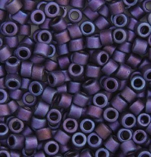 DB-1054 5.2 Grams of 11/0 Matte Metallic Violet Gold Lustre AB Delica Beads