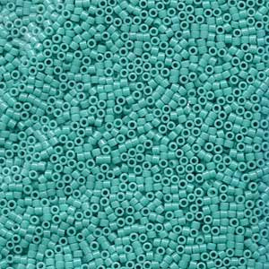 DB10-0729 5.2 Grams of 10/0 Opaque Turquoise Green Delica Beads