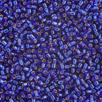 DB10-0047 5.2 Grams of 10/0 Cobalt Silver Lined Delica Beads