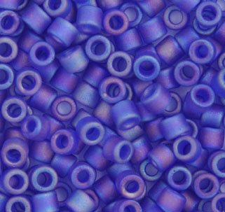 DB10-0864 5.2 Grams of 10/0 Transparent Matte Cobalt AB Delica Beads