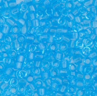 DB-1109 5.2 Grams of 11/0 Transparent Ocean Blue Delica Beads