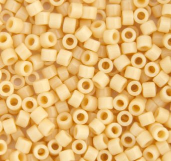 DB-1131 5.2 Grams of 11/0 Opaque Dark Ivory Pear Delica Beads
