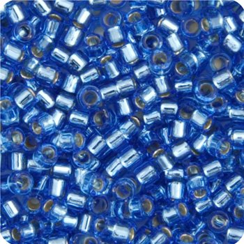 DB-1210 5.2 Grams of 11/0 Silverlined Azure Blue Delica Beads