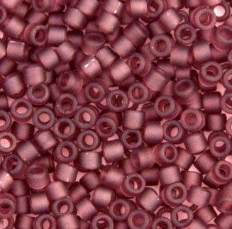DB-1264 5.2 Grams of 11/0 Transparent Matte Mauve Delica Beads