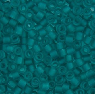 DB-1268 5.2 Grams of 11/0 Transparent Matte Caribbean Teal Delica Beads