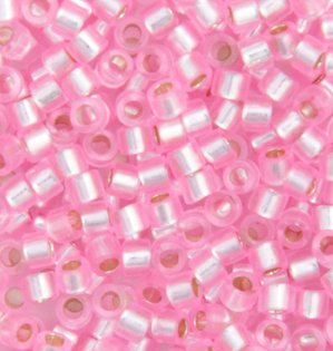 DB-1335 5.2 Grams of 11/0 Silverlined Dyed Pink Delica Beads