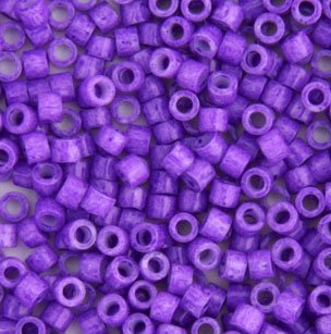 DB-1379 5.2 Grams of 11/0 Opaque Dyed Violet Delica Beads