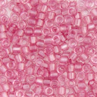 DB-1403 5.2 Grams of 11/0 Transparent Pale Rose Delica Beads