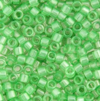 DB-1414 5.2 Grams of 11/0 Transparent Light Mint Green Delica Beads