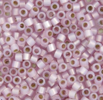 DB-1457 5.2 Grams of 11/0 Silverlined Pale Rose Opal Delica Beads