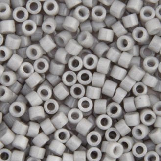 DB-1498 5.2 Grams of 11/0 Opaque Light Smoke Grey Delica Beads