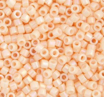 DB-1502 5.2 Grams of 11/0 Opaque Light Peach AB Delica Beads