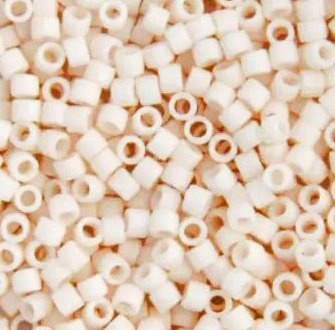 DB-1510 5.2 Grams of 11/0 Opaque Matte White Bisque Delica Beads