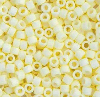 DB-1511 5.2 Grams of 11/0 Opaque Matte Pale Yellow Delica Beads