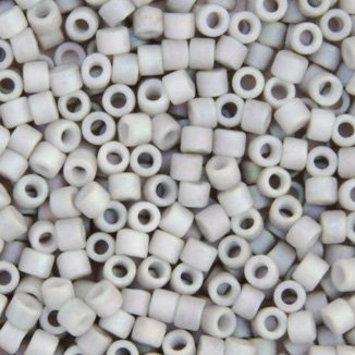 DB-1528 5.2 Grams of 11/0 Matte Opaque Light Smoke Grey AB Miyuki Delica Beads