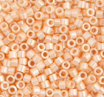 DB-1532 5.2 Grams of 11/0 Opaque Dyed Light Peach Ceylon Delica Beads