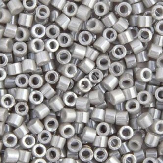 DB-1538 5.2 Grams of 11/0 Opaque Light Smoke Grey Ceylon Delica Beads