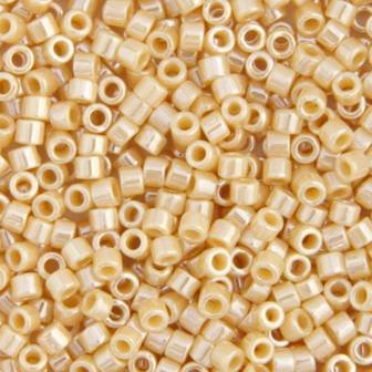 DB-1561 5.2 Grams of 11/0 Opaque Ivory Pear Luster Delica Beads