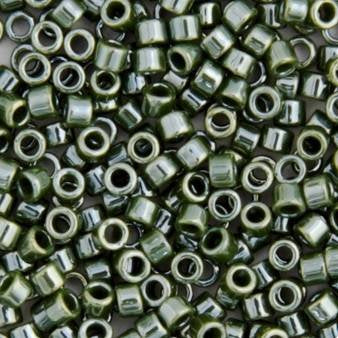 DB-1566 5.2 Grams of 11/0 Opaque Avocado Green Luster Delica Beads