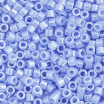 DB-1568 5.2 Grams of 11/0 Opaque Blue Agate Lustre Delica Beads