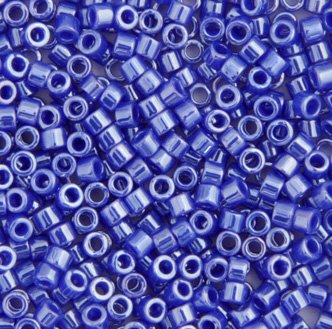 DB-1569 5.2 Grams of 11/0 Opaque Blue Cyan Luster Delica Beads