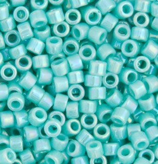 DB-1576 5.2 Grams of 11/0 Opaque Sea Green AB Delica Beads