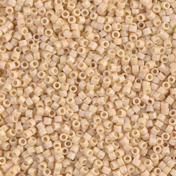 DB-1591 5.2 Grams of 11/0 Opaque Matte Pear AB Delica Beads