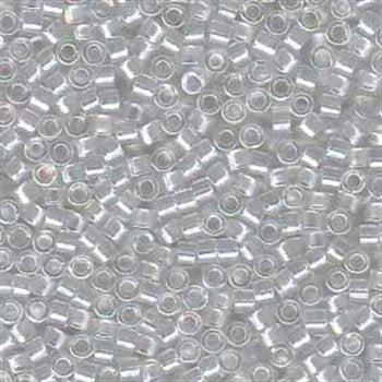 DB-1671 5.2 Grams of 11/0 Pearl Lined Crystal AB Delica Beads