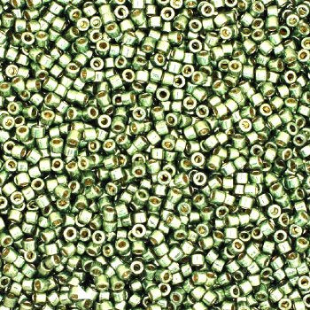 DB-1845 5.2 Grams of 11/0 Duracoat Galvanized Sea Green Delica Beads