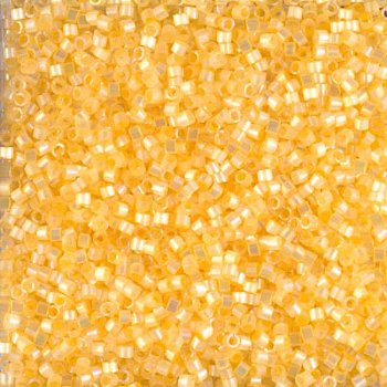 DB-1861 5.2 Grams of 11/0 Silk Inside Dyed Light Apricot AB Delica Beads