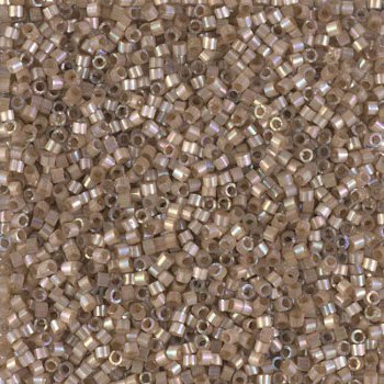 DB-1862 5.2 Grams of 11/0 Silk Inside Dyed Shell AB Delica Beads