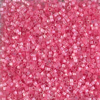 DB-1867 5.2 Grams of 11/0 Silk Inside Dyed Rose AB Delica Beads