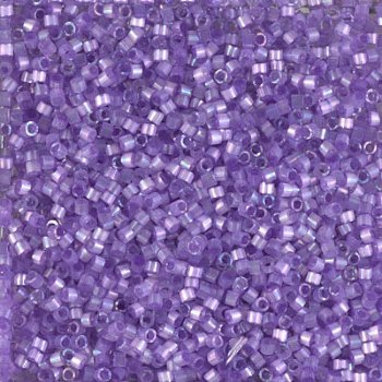 DB-1868 5.2 Grams of 11/0 Silk Inside Dyed Lilac AB Delica Beads