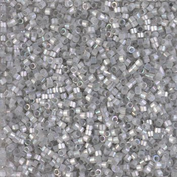 DB-1871 5.2 Grams of 11/0 Silk Inside Dyed Smoke Grey AB Delica Beads