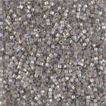 DB-1877 5.2 Grams of 11/0 Silk Inside Dyed Pewter AB Delica Beads