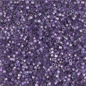 DB-1881 5.2 Grams of 11/0 Silk Inside Dyed Dark Orchid AB Delica Beads