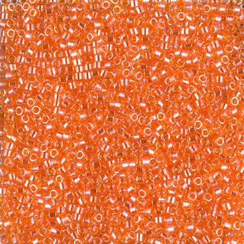 DB-1887 5.2 Grams of 11/0 Transparent Orange Lustre Delica Beads