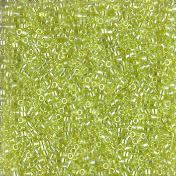 DB-1888 5.2 Grams of 11/0 Transparent Chartreuse Lustre Delica Beads