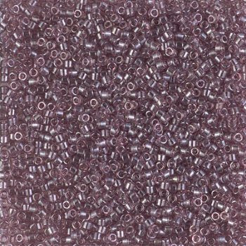 DB-1893 5.2 Grams of 11/0 Transparent Smoky Amethyst Lustre Delica Beads