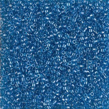 DB-1895 5.2 Grams of 11/0 Transparent Capri Blue Lustre Delica Beads