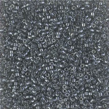 DB-1897 5.2 Grams of 11/0 Transparent Grey Lustre Delica Beads