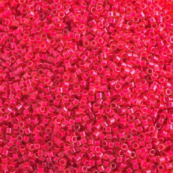 DB-2051 5.2 Grams of 11/0 Luminous Neon Poppy Red Delica Beads